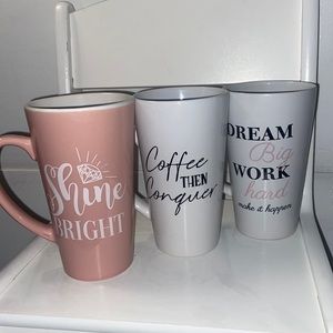 3 16oz Latte mugs